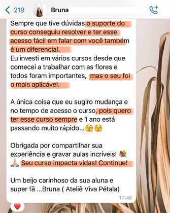Feedback de aluna