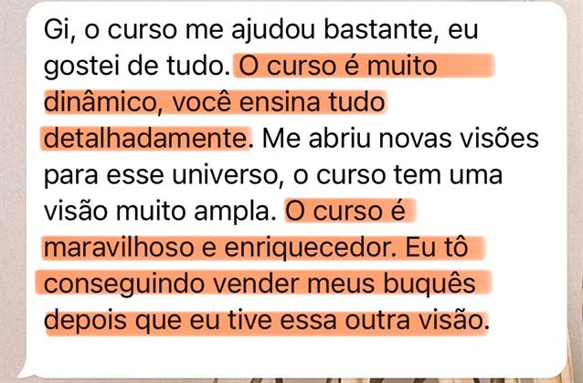 Feedback de aluna